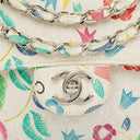 Chanel Vintage Classic Floral Print Quilted Canvas Single Flap Bag