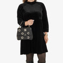 Chanel Black Quilted Canvas Coco ID Chain Bag