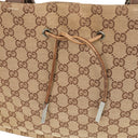 Gucci Brown Monogram Drawstring Bag