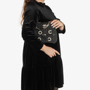 Chanel Black Quilted Canvas Coco ID Chain Bag