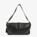 Coach Soho Black Leather Shoulder Bag