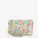 Chanel Vintage Classic Floral Print Quilted Canvas Single Flap Bag