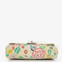 Chanel Vintage Classic Floral Print Quilted Canvas Single Flap Bag