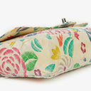 Chanel Vintage Classic Floral Print Quilted Canvas Single Flap Bag