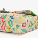 Chanel Vintage Classic Floral Print Quilted Canvas Single Flap Bag