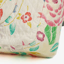Chanel Vintage Classic Floral Print Quilted Canvas Single Flap Bag