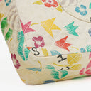 Chanel Vintage Classic Floral Print Quilted Canvas Single Flap Bag
