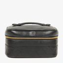 Chanel Black Leather Vanity Case