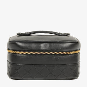 Chanel Black Leather Vanity Case