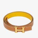 Hermes 19 mm Box Togo Yellow Gold H Belt