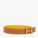 Hermes 19 mm Box Togo Yellow Gold H Belt