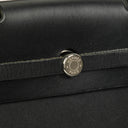 Hermes Herbag Canvas Vache Hunter Black MM 2 In 1 Bag