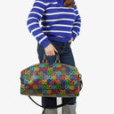 Gucci Psychedelic Black Multicolor GG Supreme Monogram Duffle Backpack