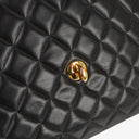 Chanel Maxi CC Classic Single Flap Maxi Logo Bag Black Quilted Lambskin 24K Gold-Plated Hardware