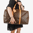 Louis Vuitton Sac Souple 55 Monogram Canvas Travel Bag