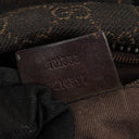 Gucci Brown GG Monogram Canvas and Leather Handbag