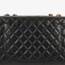 Chanel Maxi CC Classic Single Flap Maxi Logo Bag Black Quilted Lambskin 24K Gold-Plated Hardware
