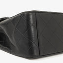 Chanel Maxi CC Classic Single Flap Maxi Logo Bag Black Quilted Lambskin 24K Gold-Plated Hardware