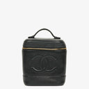 Chanel Black Caviar Leather Vanity Case