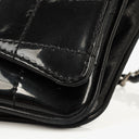 Chanel East West Chocolate Bar CC Patent Leather Shouder Bag Silver-Tone Hardware