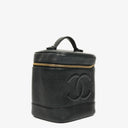 Chanel Black Caviar Leather Vanity Case