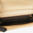 Chanel Classic Half Moon Double Flap Bag In Beige Quilted Lambskin And 24K Gold-Plated Hardware