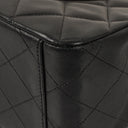 Chanel Maxi CC Classic Single Flap Maxi Logo Bag Black Quilted Lambskin 24K Gold-Plated Hardware