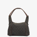 Gucci Brown GG Monogram Canvas and Leather Handbag