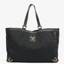 Gucc Monogram GG Canvas Black Abbey Tote Bag