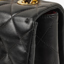 Chanel Maxi CC Classic Single Flap Maxi Logo Bag Black Quilted Lambskin 24K Gold-Plated Hardware