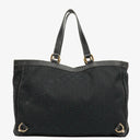 Gucc Monogram GG Canvas Black Abbey Tote Bag