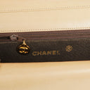 Chanel Classic Half Moon Double Flap Bag In Beige Quilted Lambskin And 24K Gold-Plated Hardware