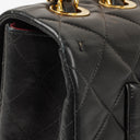 Chanel Maxi CC Classic Single Flap Maxi Logo Bag Black Quilted Lambskin 24K Gold-Plated Hardware