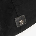 Coach Black Signature Canvas Buckle Bag
