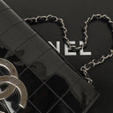 Chanel East West Chocolate Bar CC Patent Leather Shouder Bag Silver-Tone Hardware