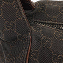 Gucci Brown GG Monogram Canvas and Leather Handbag