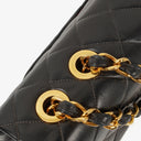 Chanel Maxi CC Classic Single Flap Maxi Logo Bag Black Quilted Lambskin 24K Gold-Plated Hardware
