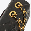 Chanel Maxi CC Classic Single Flap Maxi Logo Bag Black Quilted Lambskin 24K Gold-Plated Hardware