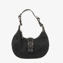Coach Black Signature Canvas Buckle Bag