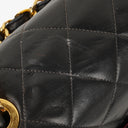 Chanel Maxi CC Classic Single Flap Maxi Logo Bag Black Quilted Lambskin 24K Gold-Plated Hardware
