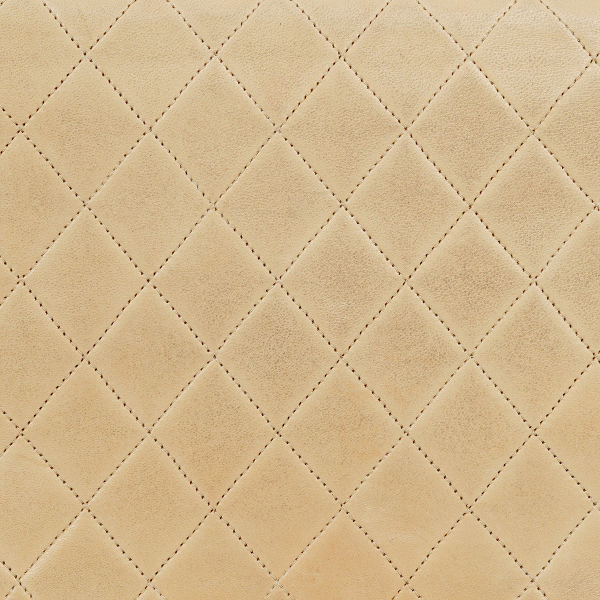 Chanel Classic Half Moon Double Flap Bag In Beige Quilted Lambskin And 24K Gold-Plated Hardware
