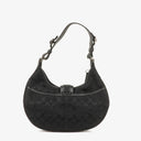 Coach Black Signature Canvas Buckle Bag