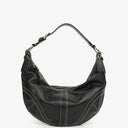 Coach Black Leather Signature Hobo Bag