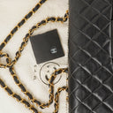 Chanel Maxi CC Classic Single Flap Maxi Logo Bag Black Quilted Lambskin 24K Gold-Plated Hardware