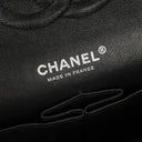 Chanel Timeless Classic Double Flap Bag Stripe Patent Leather And Silver-tone Hardware