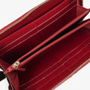 Chanel Double Stitch Tassel Red Leather Zip-Around Long Wallet
