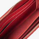 Chanel Double Stitch Tassel Red Leather Zip-Around Long Wallet