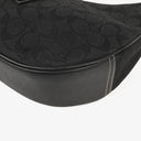 Coach Black Signature Canvas Buckle Bag