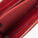 Chanel Double Stitch Tassel Red Leather Zip-Around Long Wallet