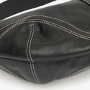 Coach Black Leather Signature Hobo Bag